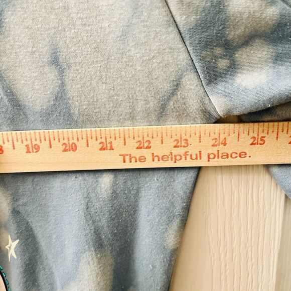 Pink Floyd Women's Large Sweatshirt Blue Clouds Tie Dye Embellished Pullover NWT - Picture 7 of 8